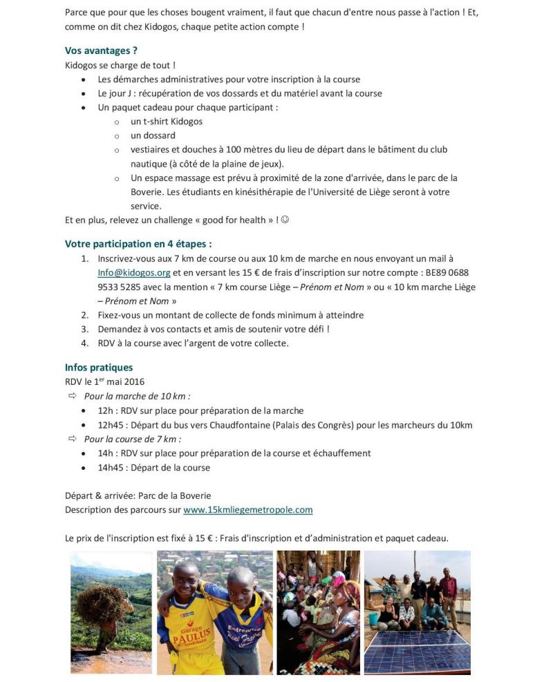 Run for Kidogos - 7 km Liège2